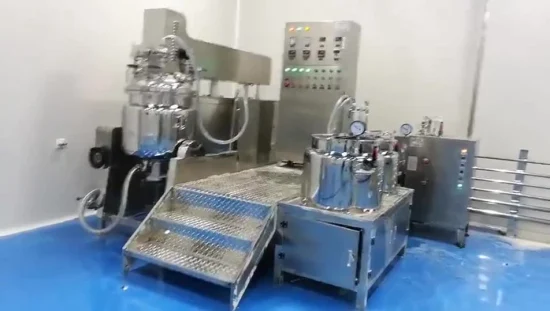 Máquina para fazer creme facial Homogeneizador de fundo Emulsificante a vácuo Equipamento de mistura